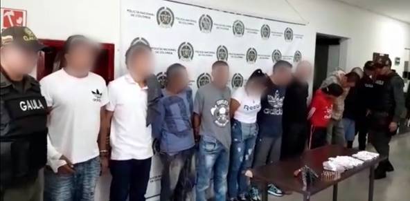 Capturados en Itagüí 12 integrantes del grupo delincuencial 
