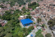 Corregimiento El Manzanillo de Itagüí estrena 2 placas polideportivas cubiertas