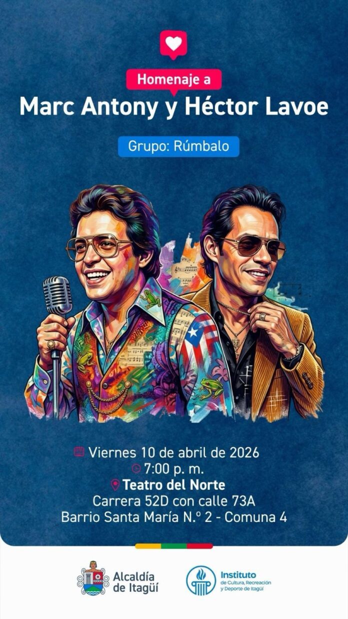 Salsa en Itagüí: hoy Rúmbalo rinde homenaje a Marc Anthony y Héctor Lavoe en el Teatro del Norte