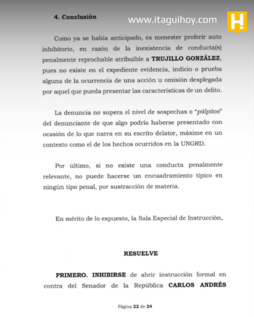 Corte Suprema de Justicia ratifica inocencia de Carlos Andrés Trujillo y archiva proceso en su contra por el caso de los carrotanques de la UNGRD - Itagüí Hoy | Noticias de Itagüí