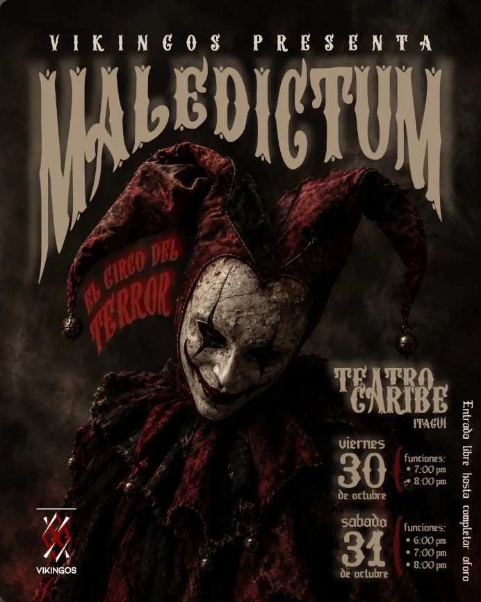 ¡Un circo de terror llega a Itagüí para Halloween! Entrada libre a Maledictum - Itagüí Hoy | Noticias de Itagüí